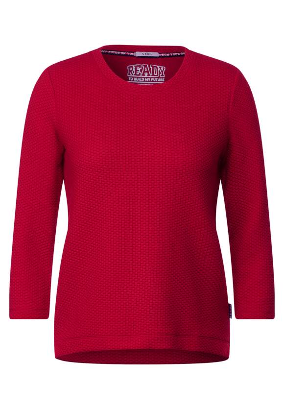 CECIL Strukturshirt mit 3/4 Arm Damen - Casual Red | CECIL Online-Shop