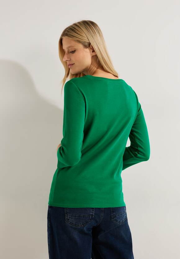 CECIL Basic Shirt in Unifarbe - Green Damen CECIL Online-Shop | Easy