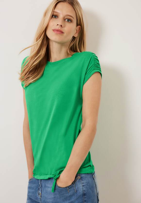 CECIL T-shirt met Green Online-Shop Fresh | - plooien Dames CECIL
