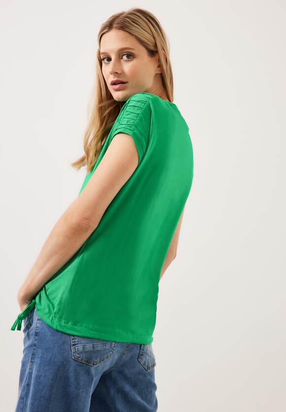CECIL T-shirt met plooien Dames - Fresh Green | CECIL Online-Shop