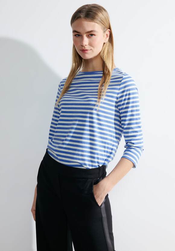 CECIL - | mit Online-Shop T-Shirt CECIL Streifenmuster Intense Damen Blue