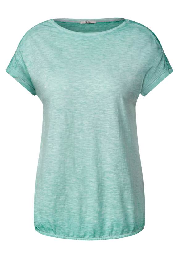 CECIL T-Shirt mit Knopfdessin Damen - | CECIL Online-Shop Cool Green Mint