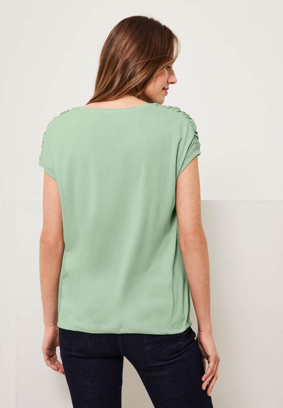 Raffdetails Fresh CECIL Green | - mit T-Shirt Online-Shop CECIL Salvia Damen