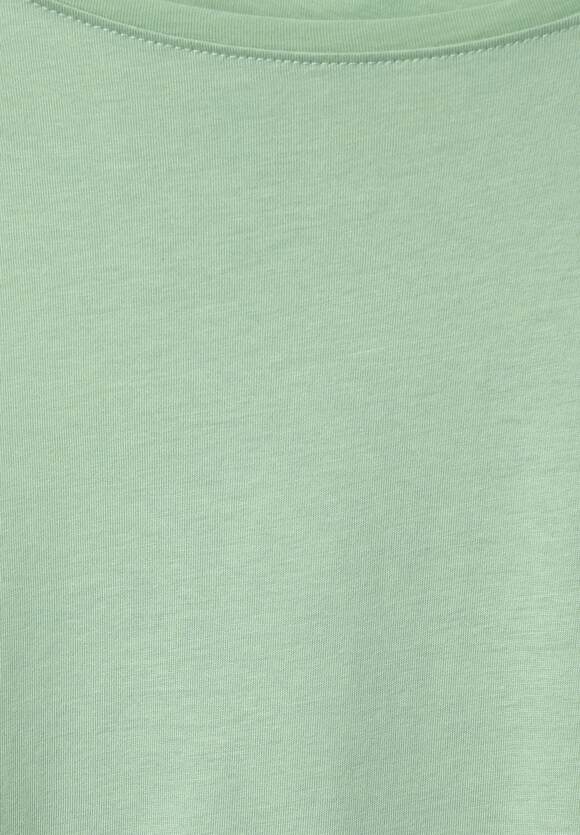 CECIL T-Shirt mit Raffdetails Damen - Fresh Salvia Green | CECIL Online-Shop