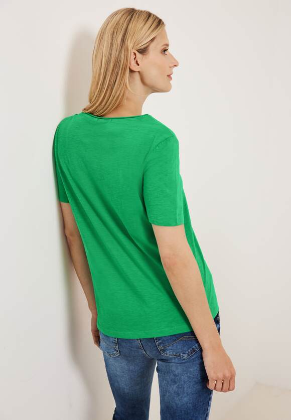 CECIL Basic T-Shirt in Unifarbe Damen - Fresh Green | CECIL Online-Shop