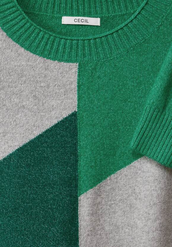 CECIL Strickpullover mit Muster Damen - Bright Green Melange | CECIL  Online-Shop