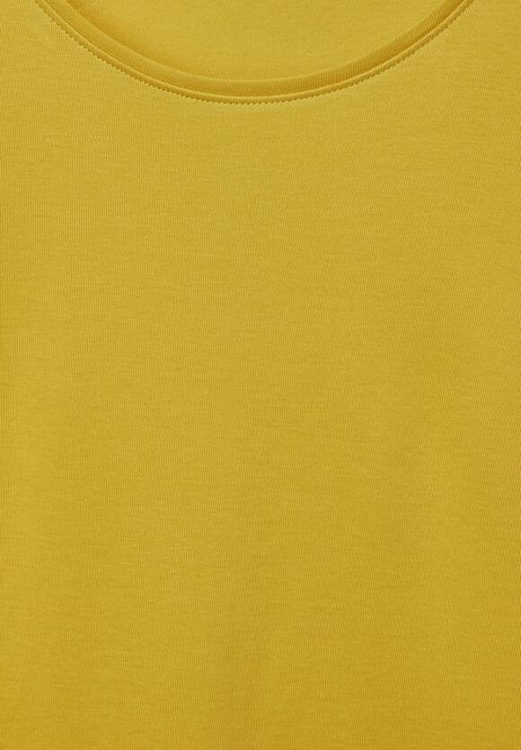 CECIL T-Shirt Online-Shop - Damen Lena | Unifarbe in CECIL Yellow - Style Golden