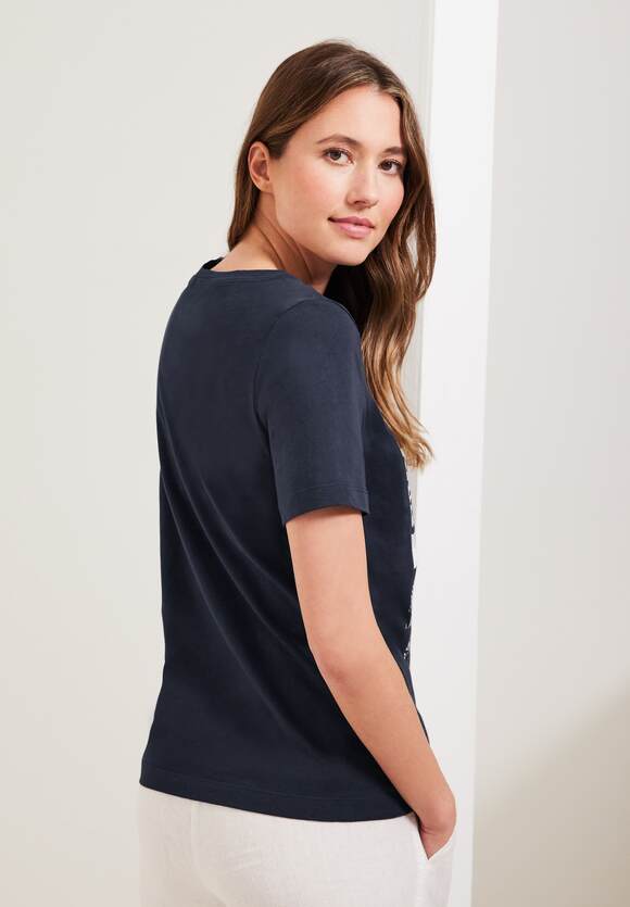 CECIL T-Shirt mit CECIL Damen Blue Deep Online-Shop Fotoprint - 