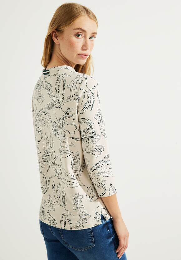 CECIL Damenshirt mit Blumenprint Damen - Milky Beige | CECIL Online-Shop