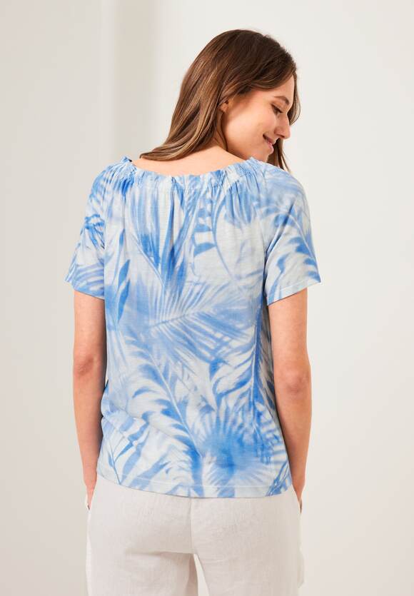 Tranquil CECIL Online-Shop Blue | - CECIL mit Carmenshirt Damen Blätterprint