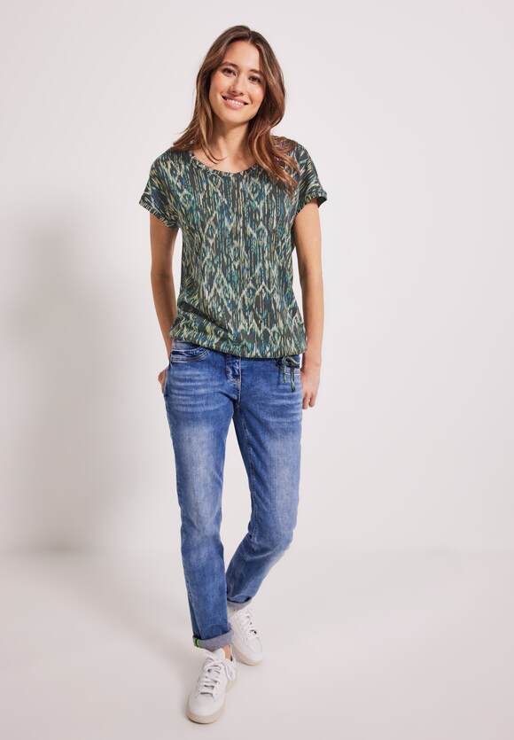 CECIL Print T-Shirt Damen - Easy Khaki | CECIL Online-Shop | V-Shirts