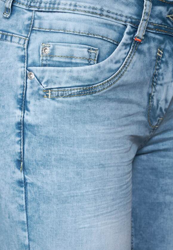 - Jeans Online-Shop Style | 7/8 Fit - Blue Mid CECIL Washed Scarlett Loose in CECIL Damen