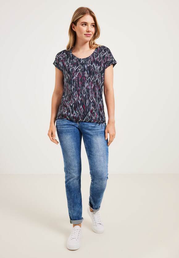 CECIL Print T-Shirt Damen - CECIL Deep Blue Online-Shop 