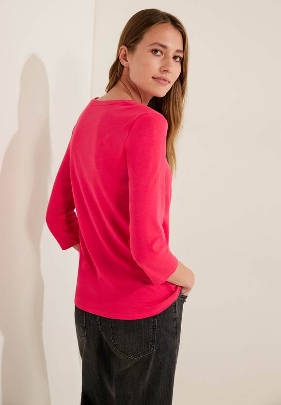 mit CECIL Online-Shop CECIL Basic - | Shirt Cosy Coral Damen Rundhals