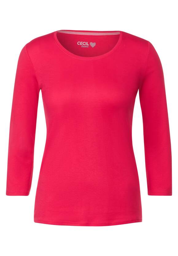 CECIL Basic Shirt mit Rundhals Cosy | - Online-Shop Damen Coral CECIL