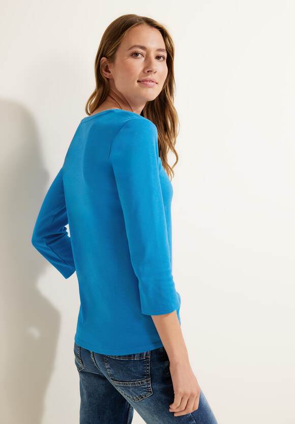 Dynamic Rundhals CECIL Basic Damen | mit Shirt Online-Shop Blue - CECIL