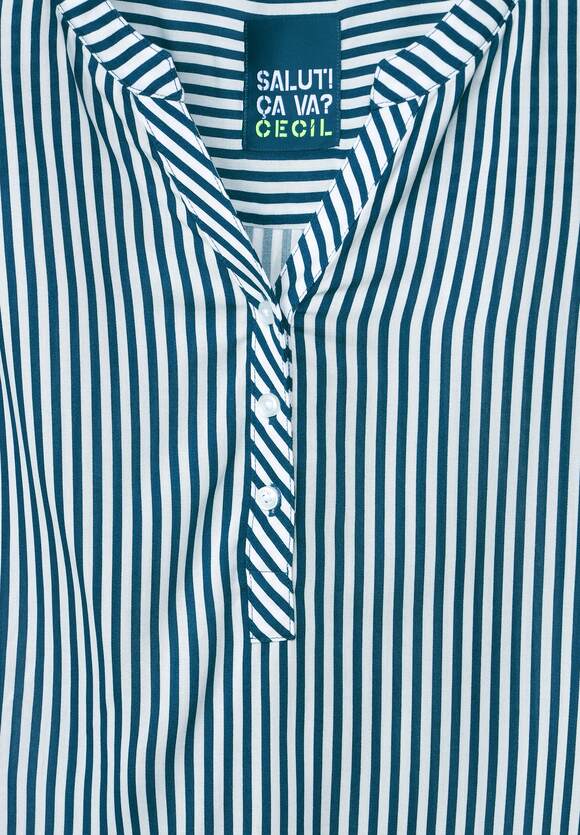 CECIL Bluse mit Streifen Damen - Teal Blue | CECIL Online-Shop