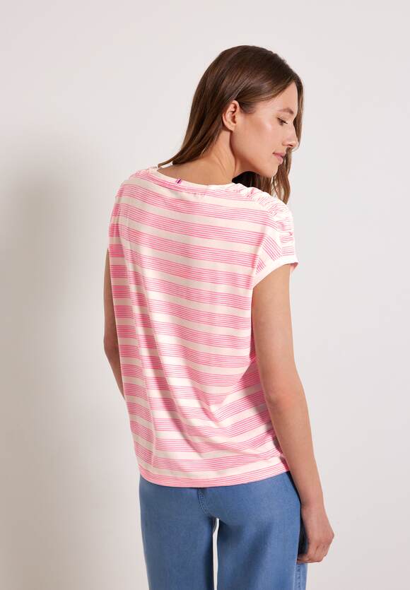 CECIL | Shirt Online-Shop Schulter geraffter Soft mit CECIL - Damen Pink