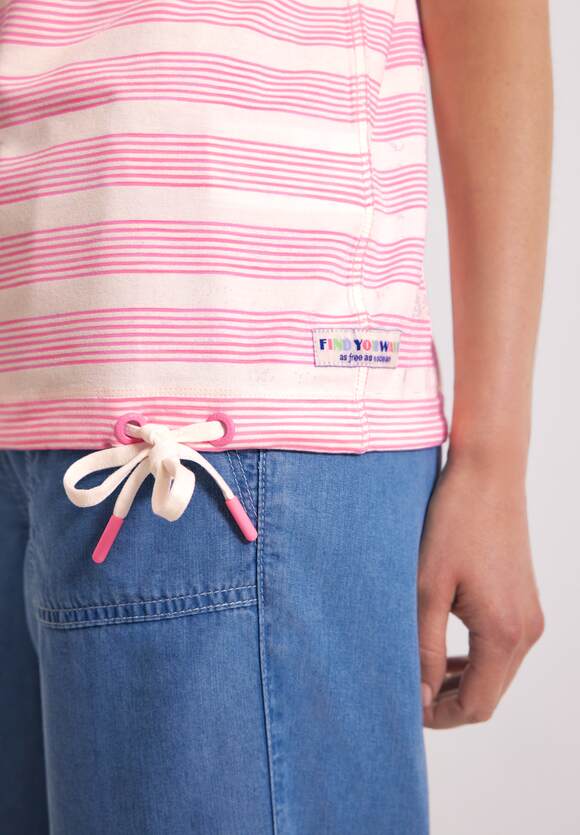 Online-Shop - mit Schulter | Shirt CECIL Damen Pink Soft CECIL geraffter