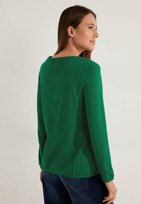 CECIL Langarmshirt mit Gummibund Damen - Easy Green | CECIL Online-Shop
