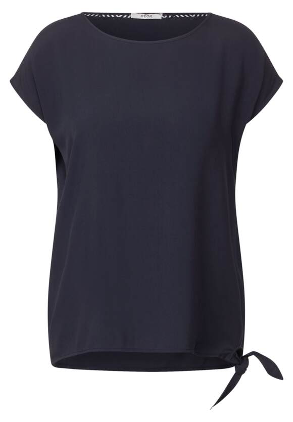 CECIL Bluse mit Knotendetail Damen - Night Sky Blue | CECIL Online-Shop
