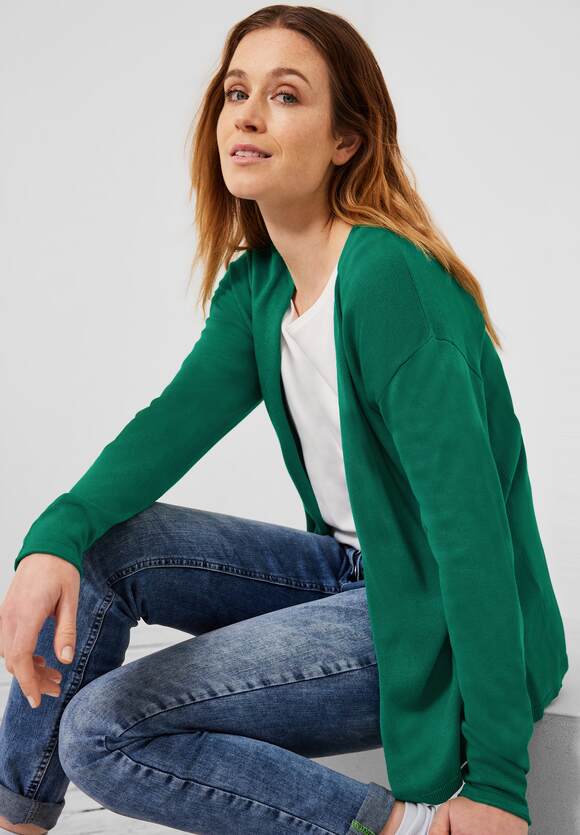 Online-Shop | Basic Green - CECIL Cardigan CECIL Luscious Damen Offener