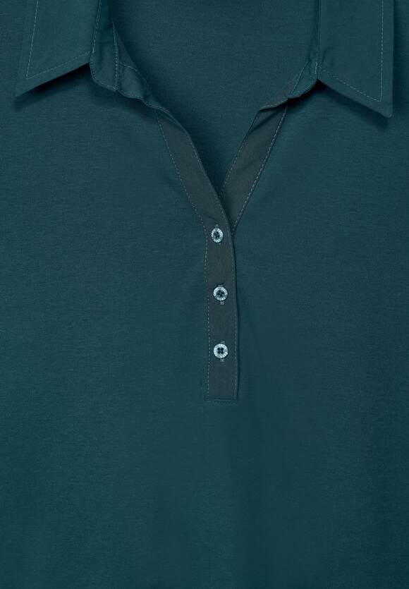 - Lake Damen Deep Green Shirt Online-Shop CECIL | Polokragen CECIL mit