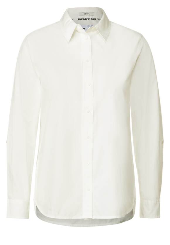 Online-Shop - Bluse aus Vanilla Damen Lange Baumwolle White | CECIL CECIL