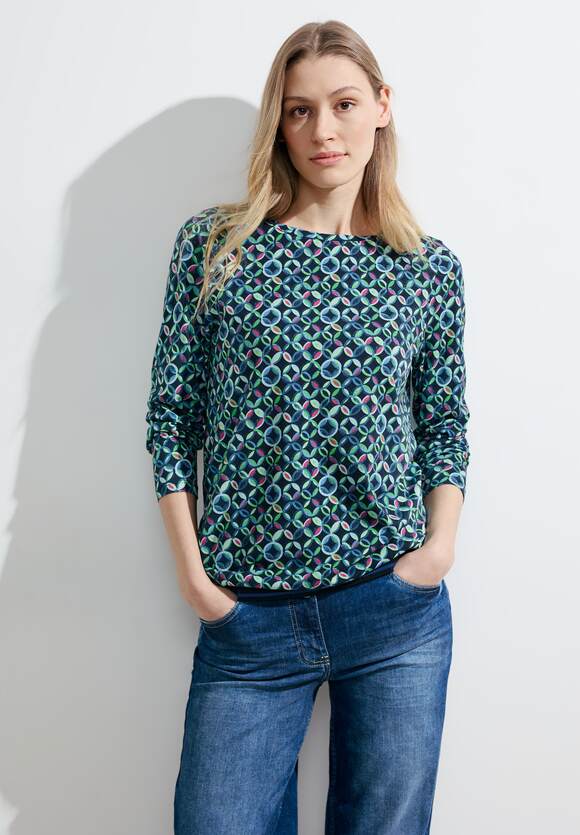 Real mit CECIL | Paisley Melange Print Online-Shop - CECIL Blue Bluse Damen