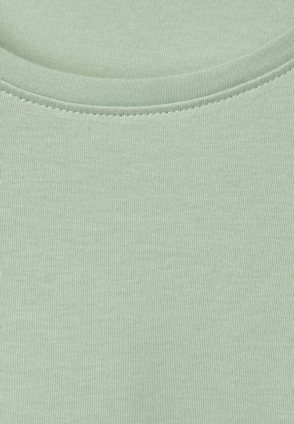 mit Clear Online-Shop Damen Shirt - Green | Sage CECIL Basic CECIL Rundhals