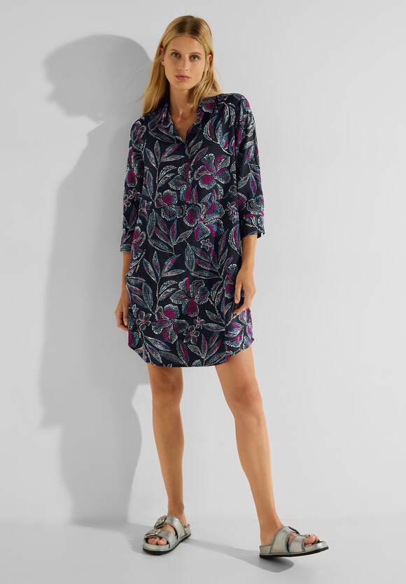 CECIL Kleid mit floralem Print Damen - Night Sky Blue | CECIL Online-Shop