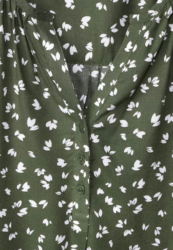 CECIL Bluse mit kurzer Knopfleiste Green Olive Damen | CECIL Desert - Online-Shop