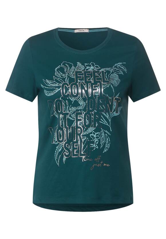 CECIL T-Shirt mit Frontprint Damen - Deep Lake Green | CECIL Online-Shop