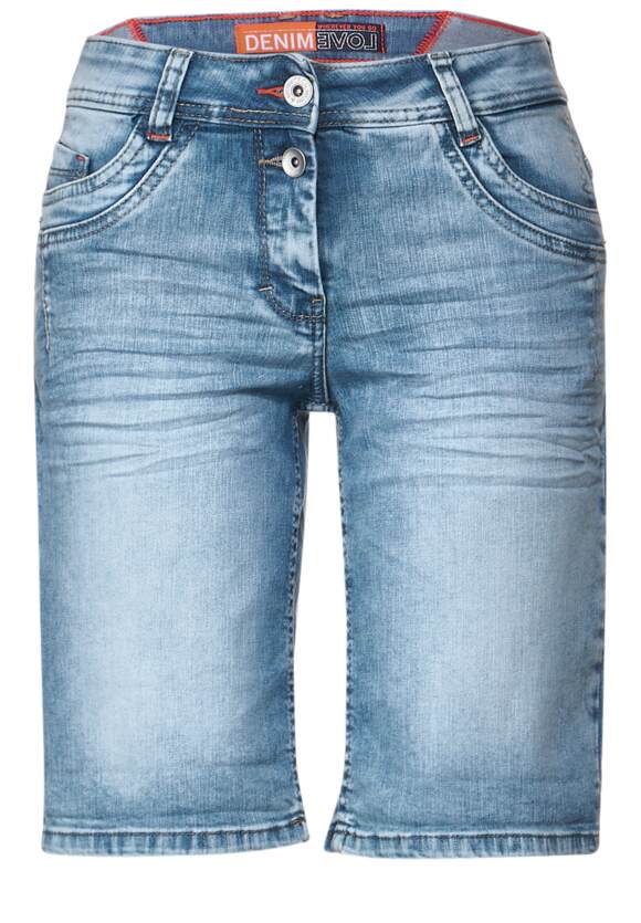 Damen | - Loose CECIL Light - Blue Online-Shop Jeansshorts Washed Scarlett CECIL Fit Style