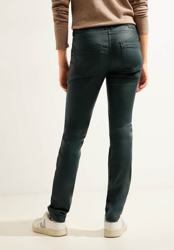 CECIL Coating Slim Fit Hose Damen - Style Toronto - Dark Ocean Green | CECIL  Online-Shop