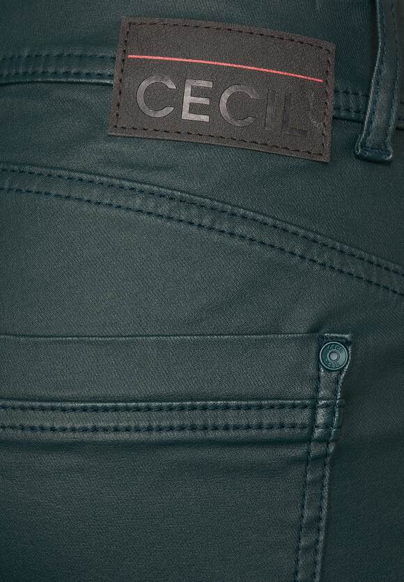 CECIL Coating Slim Fit Hose Damen - Style Toronto - Dark Ocean Green | CECIL  Online-Shop