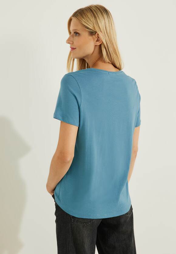 | CECIL Online-Shop T-Shirt - mit Adriatic Blue Damen Frontprint CECIL