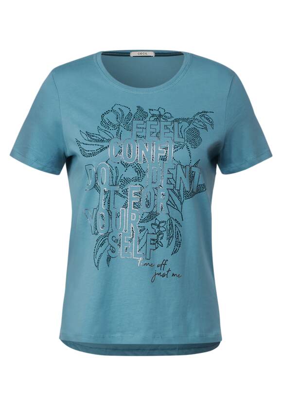 CECIL T-Shirt mit Frontprint Damen - Adriatic Blue | CECIL Online-Shop | Sommerkleider