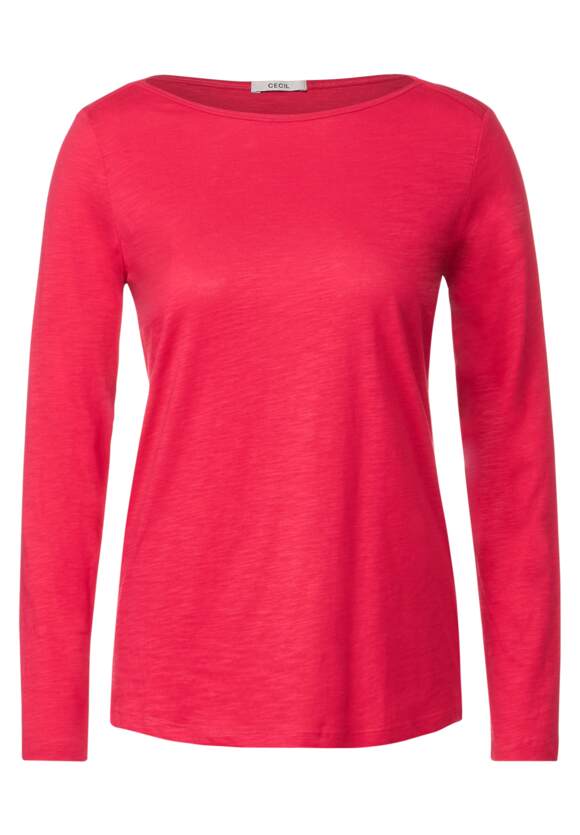 Shirt Cosy Damen CECIL Basic - Online-Shop | Unifarbe CECIL in Coral