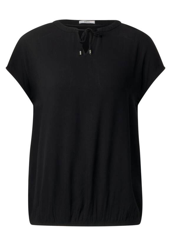 Tunikabändchen mit Online-Shop CECIL Damen Bluse - Black CECIL |