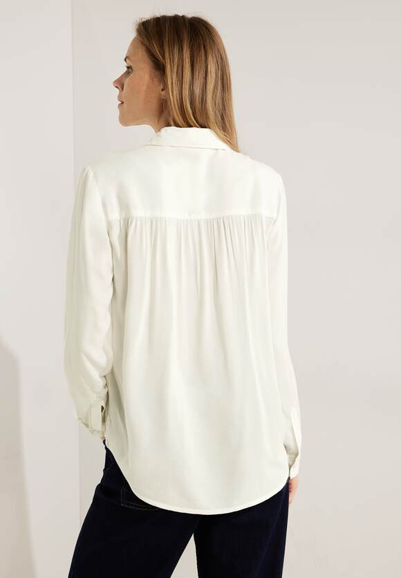 White Online-Shop Unifarbe Bluse CECIL CECIL | Damen in Vanilla -