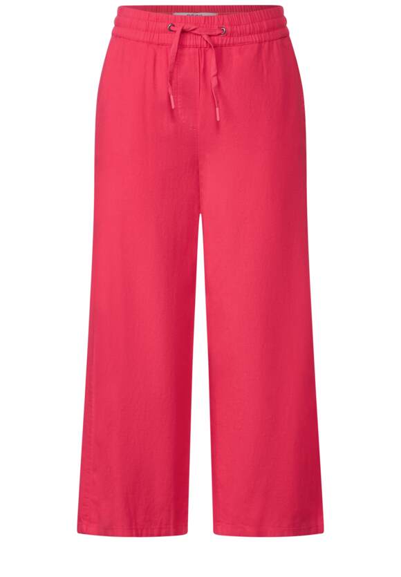 CECIL Leinenmix Loose Fit Hose Damen - Style Wideleg - Strawberry Red |  CECIL Online-Shop