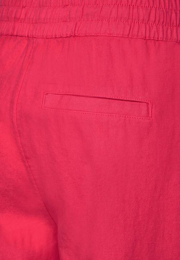 CECIL Leinenmix Loose Fit Hose Damen - Style Wideleg - Strawberry Red |  CECIL Online-Shop
