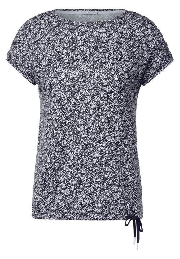 | - Deep T-Shirt mit Schultern Smok Blue CECIL Damen Online-Shop CECIL