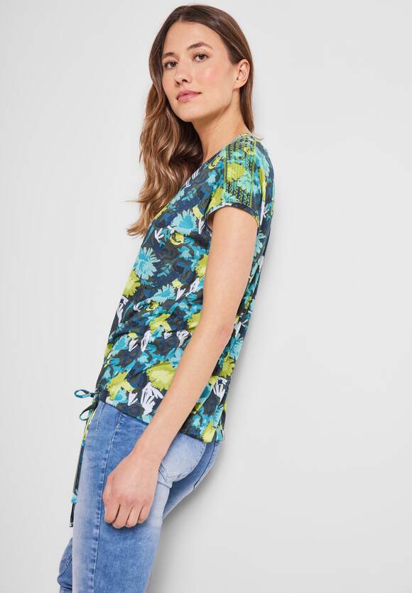 mit - Khaki Smock CECIL T-Shirt | Damen Schultern CECIL Easy Online-Shop