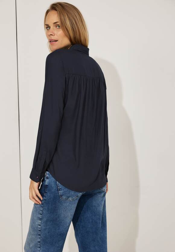 CECIL Bluse in Unifarbe Damen - Night Sky Blue | CECIL Online-Shop
