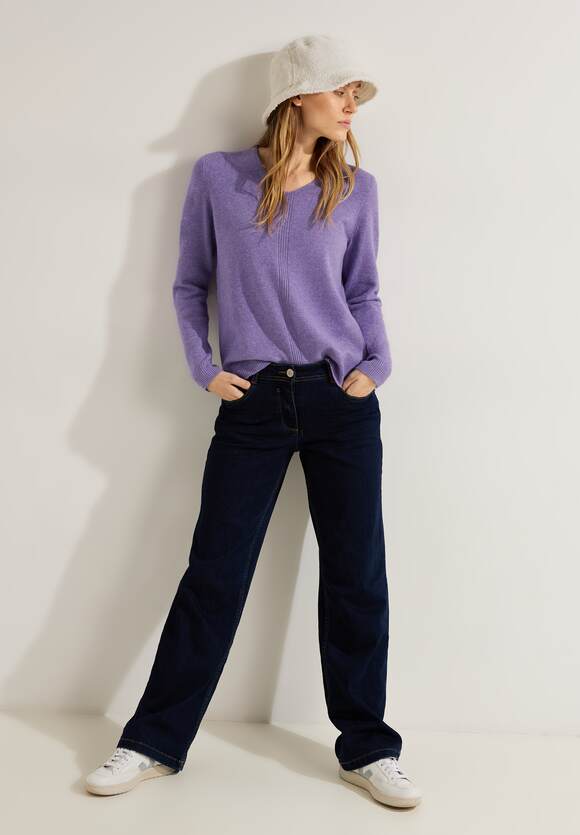 CECIL Cosy Damen Online-Shop CECIL Melange | - Lilac Pastel Basic Pullover