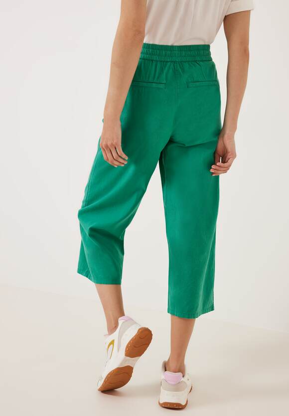 Loose | Green Hose - - CECIL CECIL Wideleg Fit Online-Shop Leinenmix Damen Trefoil Style