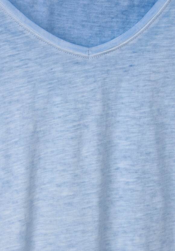 CECIL T-shirt in gewassen CECIL - | Blue Tranquil Dames Online-Shop look