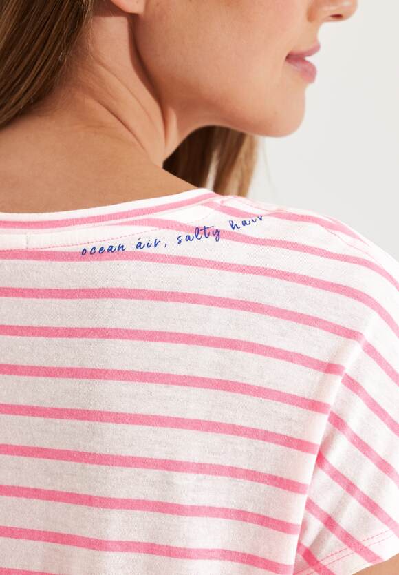 Neon - CECIL shirt Online-Shop Dames gestreept CECIL Soft Cool | Pink